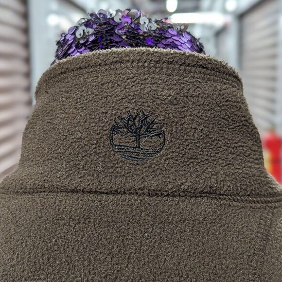 Timberland Size Medium Dark Green Full Zip Fleece Jacket - Picture 6 of 8